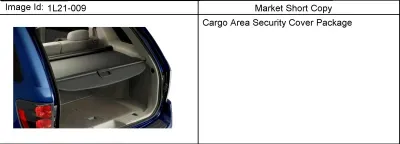 Cargo area cover diagram