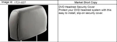 Headrest cover diagram