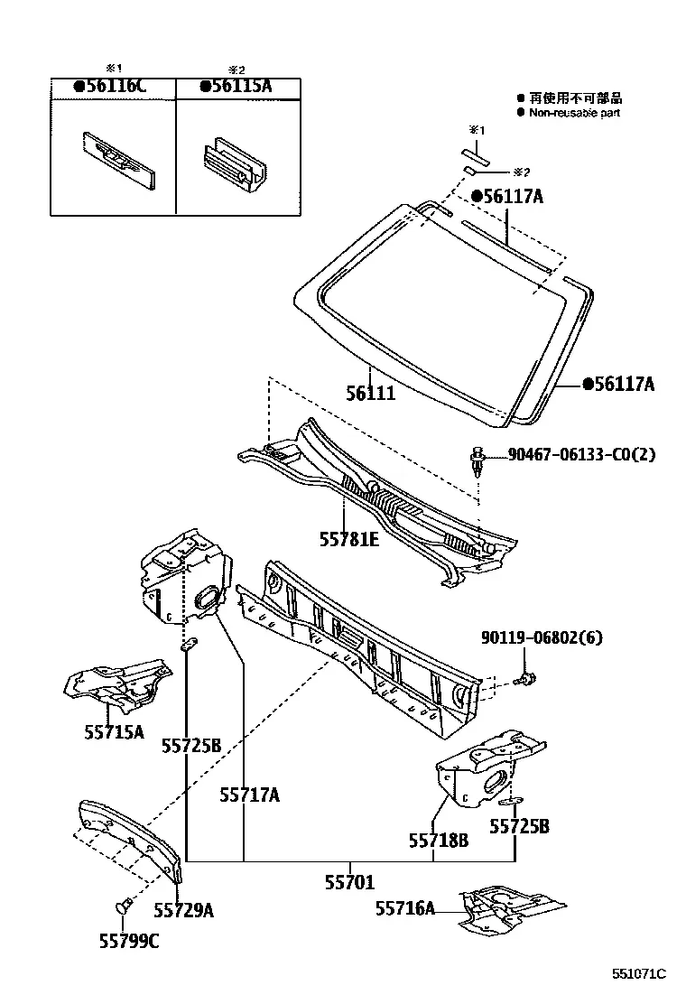 Cowl panel diagram