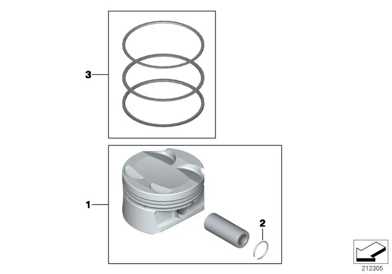 Piston group diagram