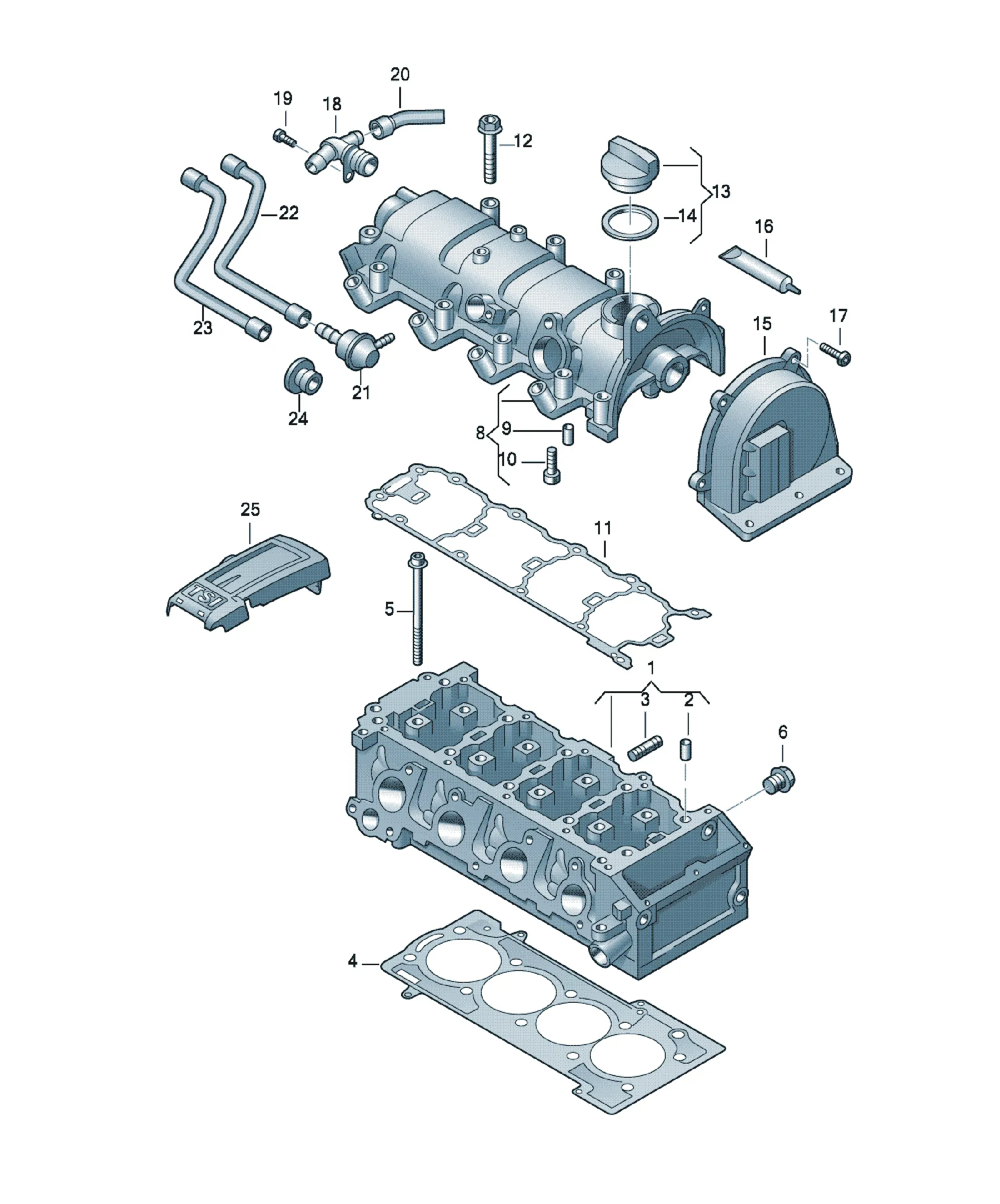 Cylinder head diagram