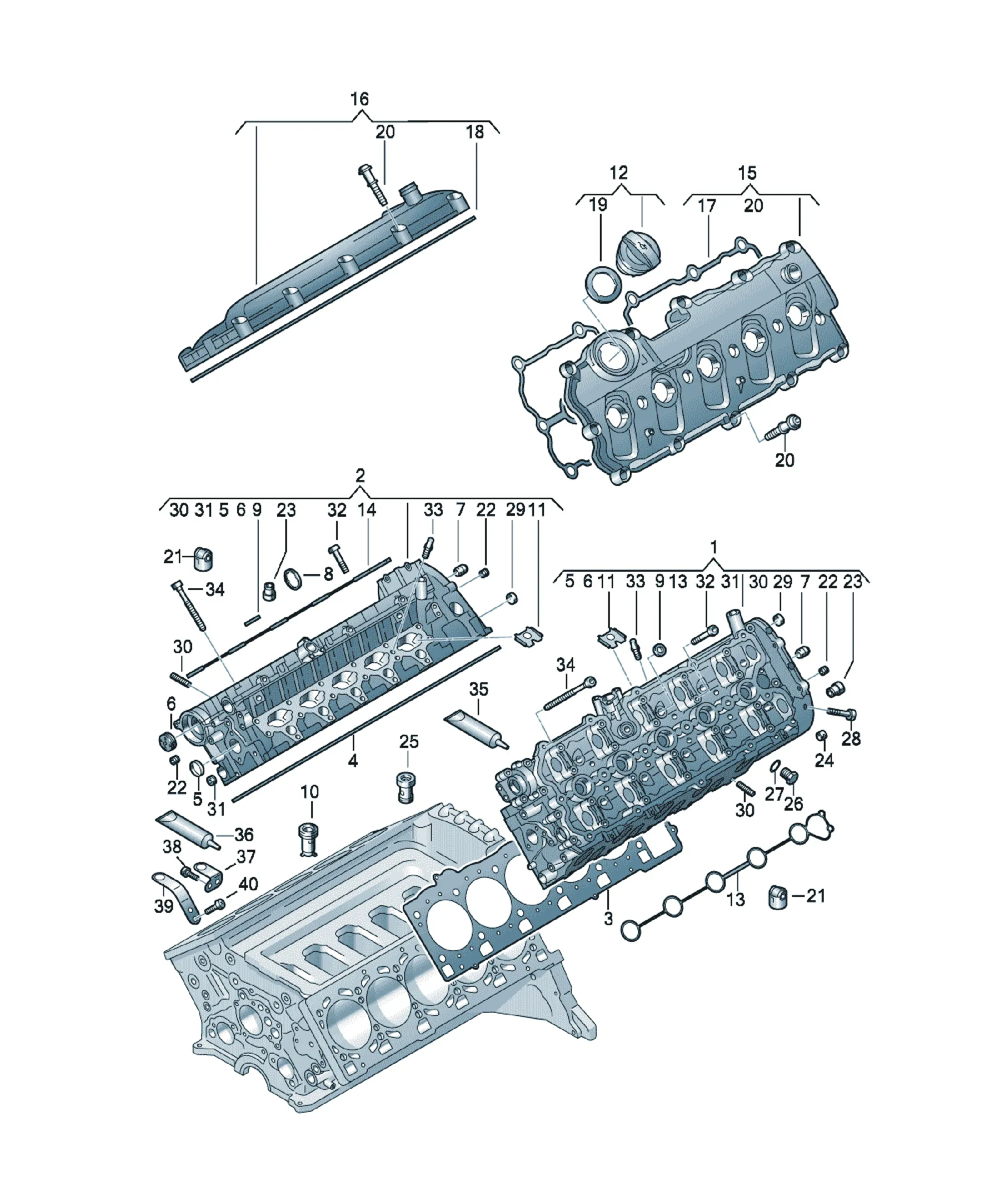 Cylinder head diagram