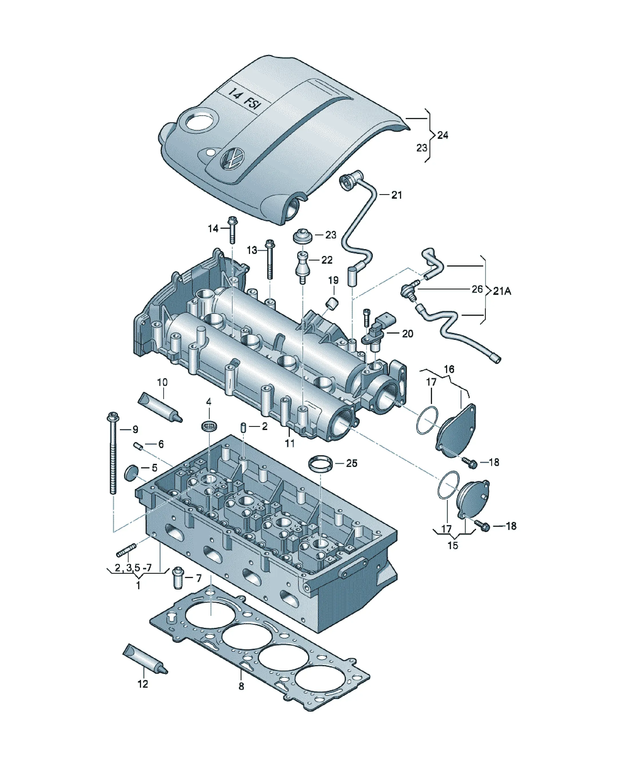 Cylinder head diagram