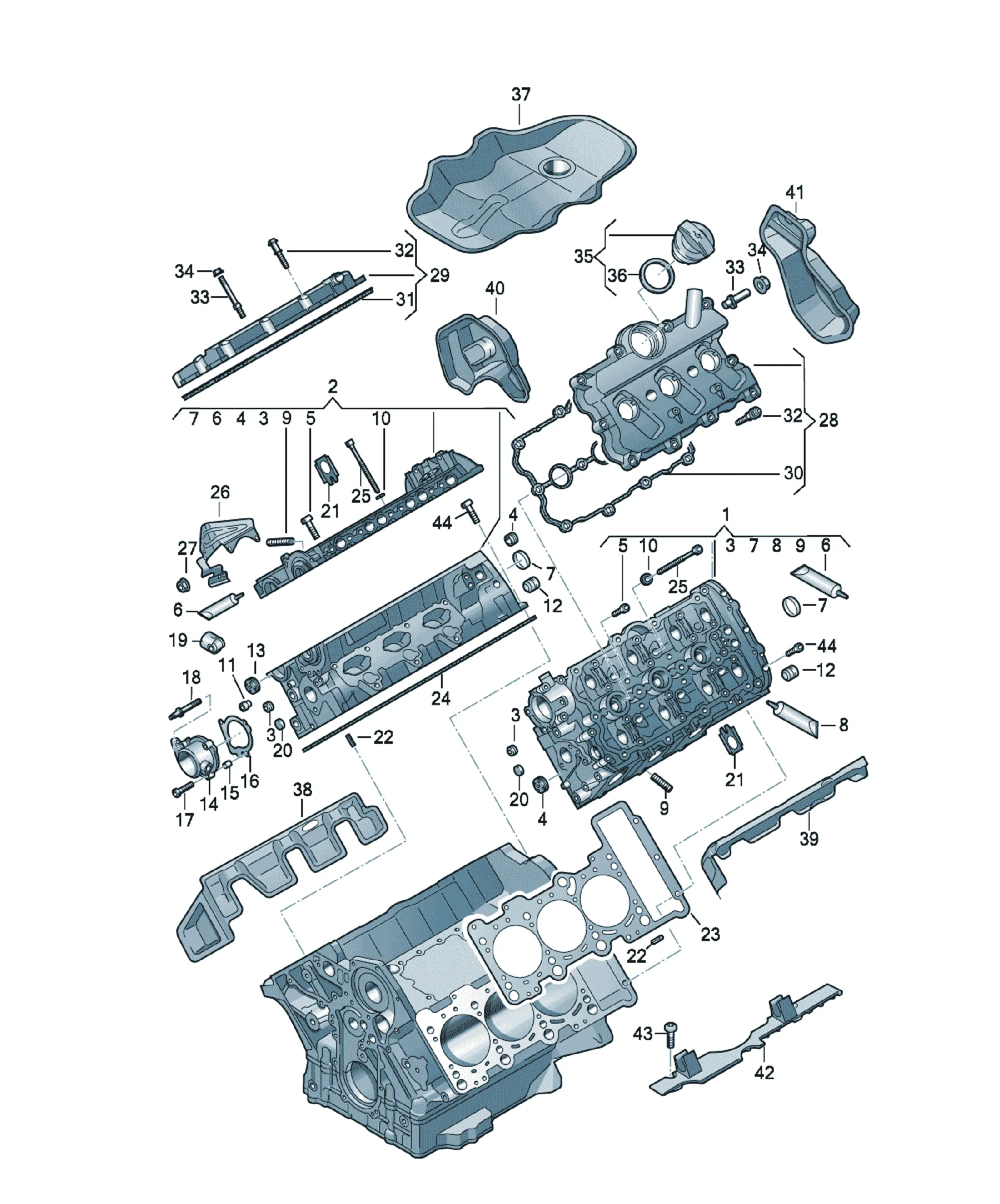 Cylinder head diagram