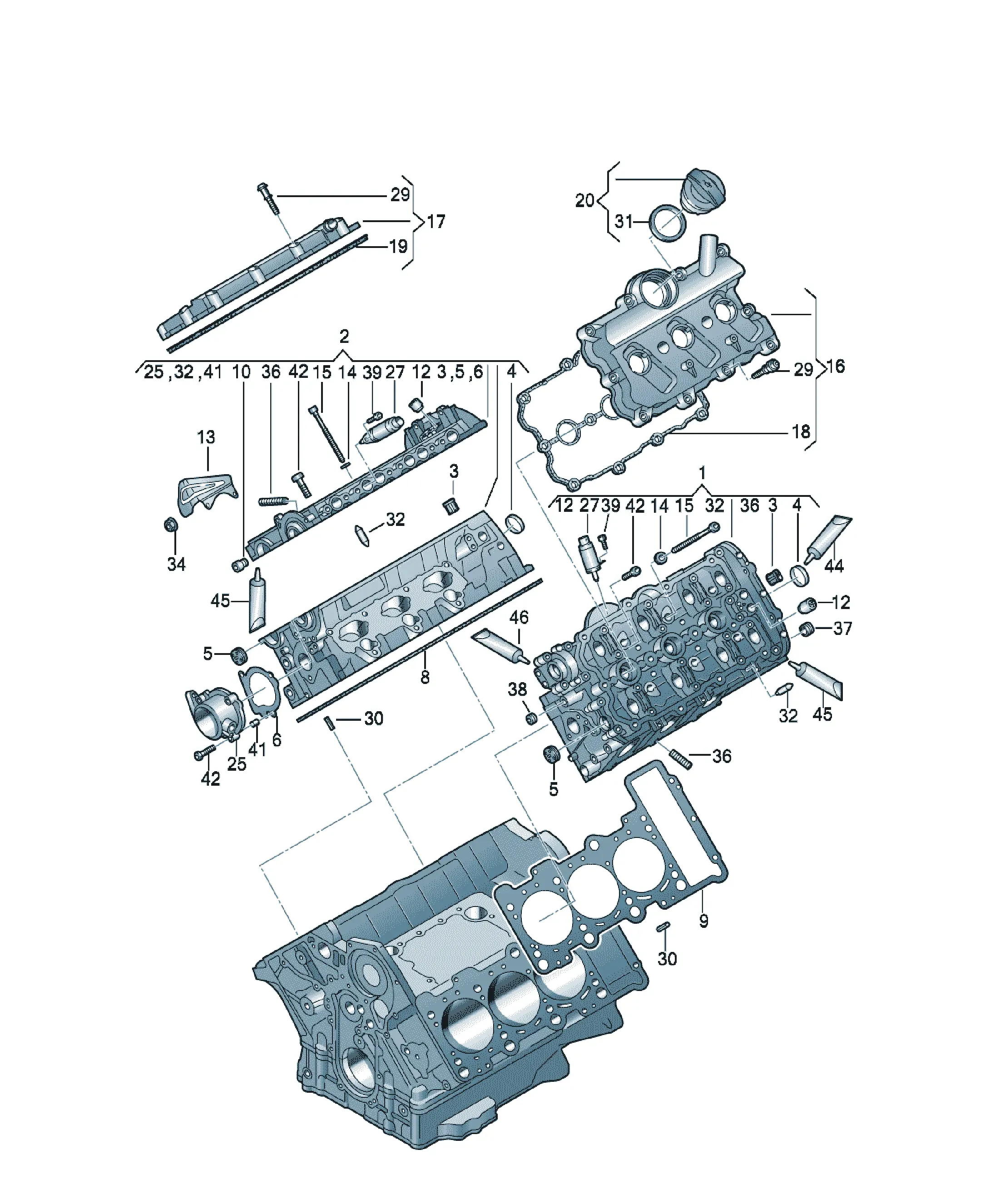 Cylinder head diagram