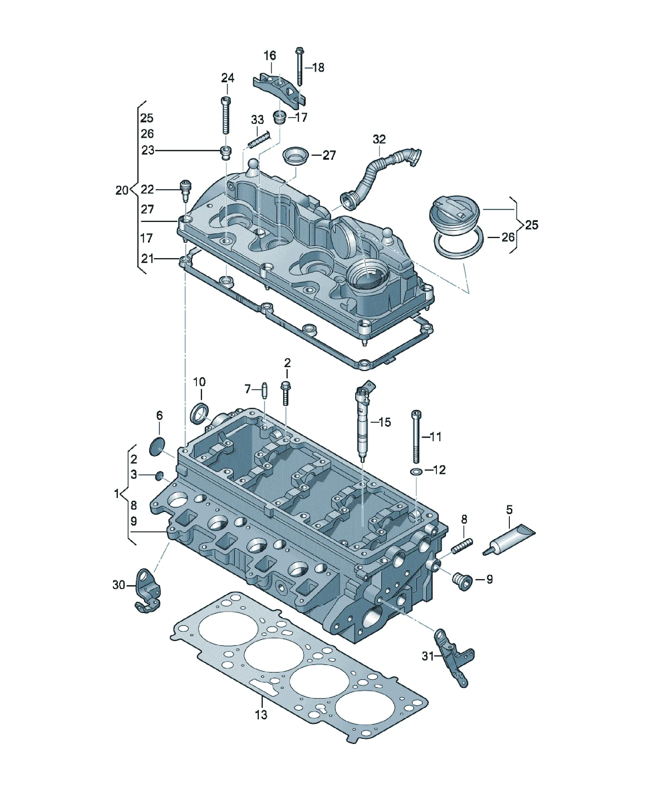 Cylinder head diagram