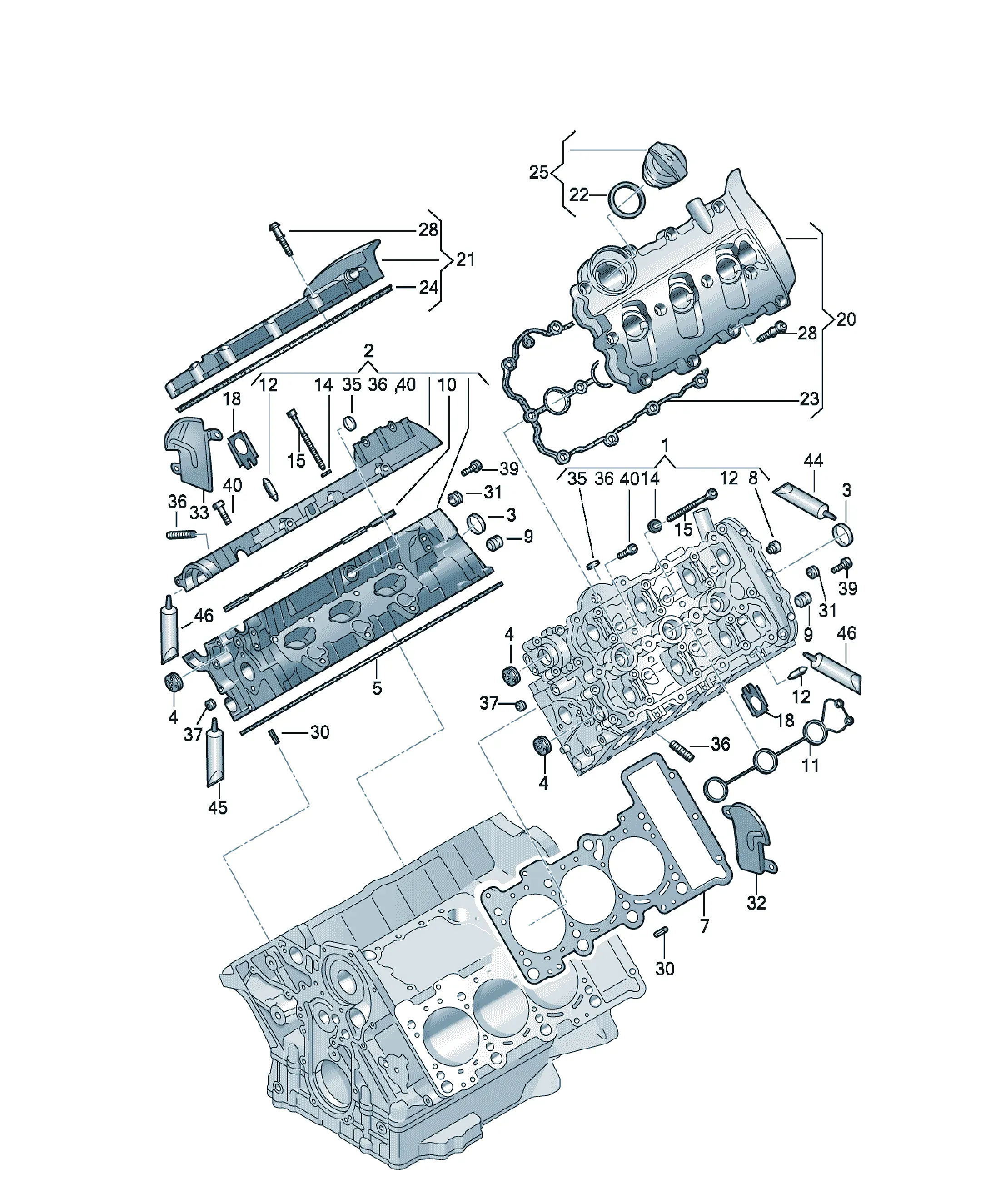 Cylinder head diagram