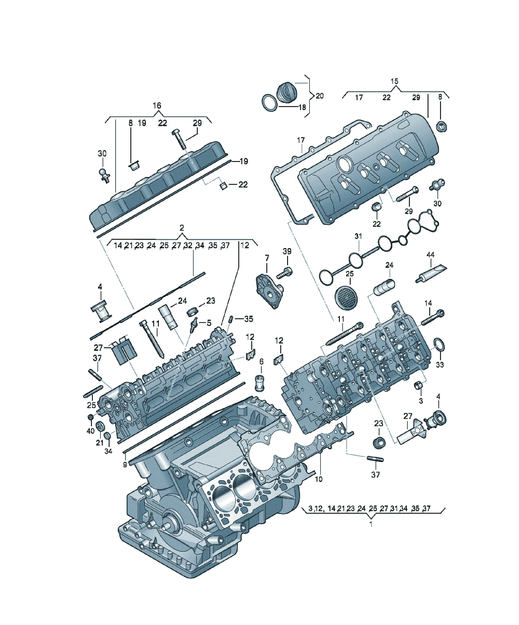 Cylinder head diagram