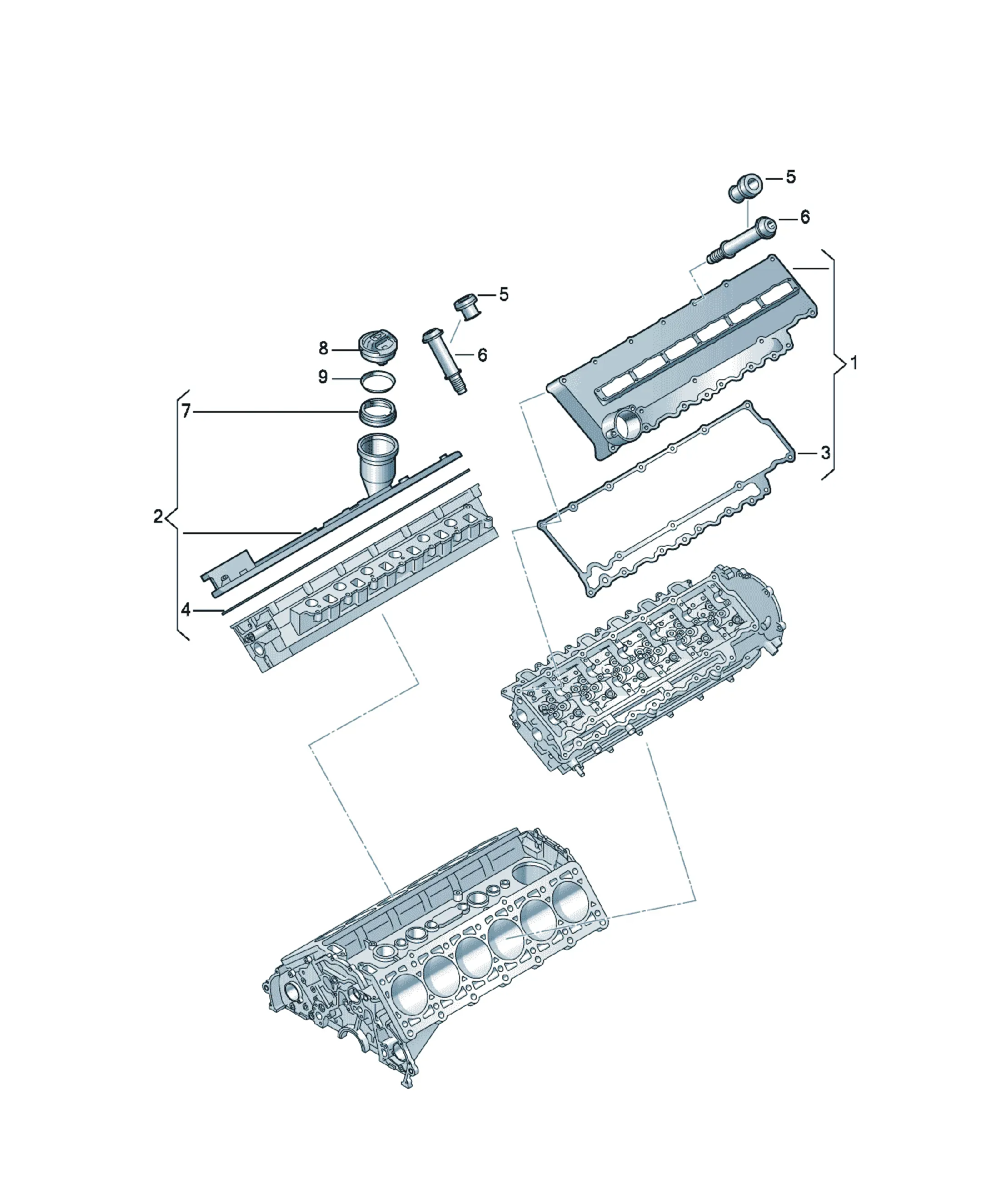 Cylinder head cover diagram