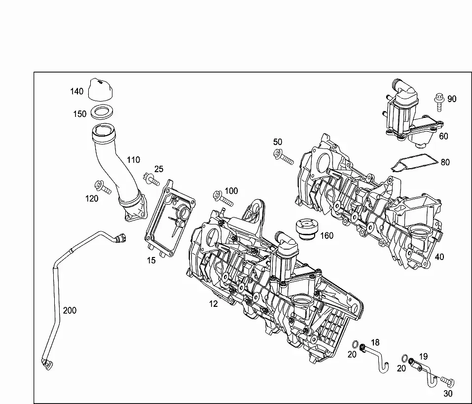 Cylinder head cover diagram