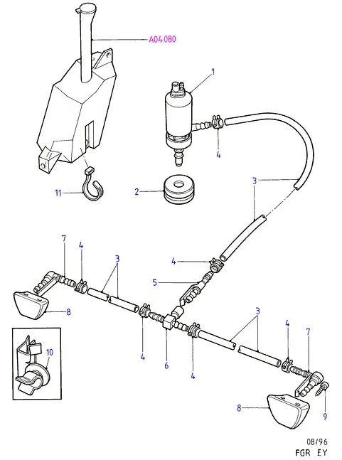 Washer system diagram