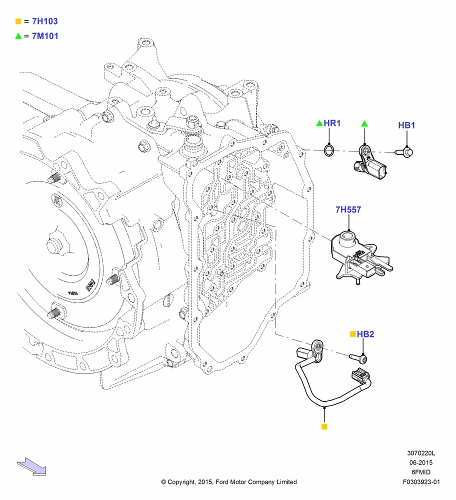 Automatic Transmission Sensors diagram