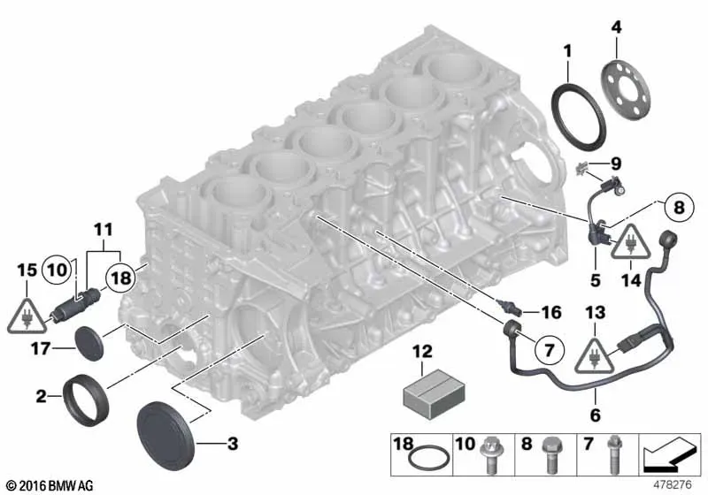 Датчики блока цилиндров diagram