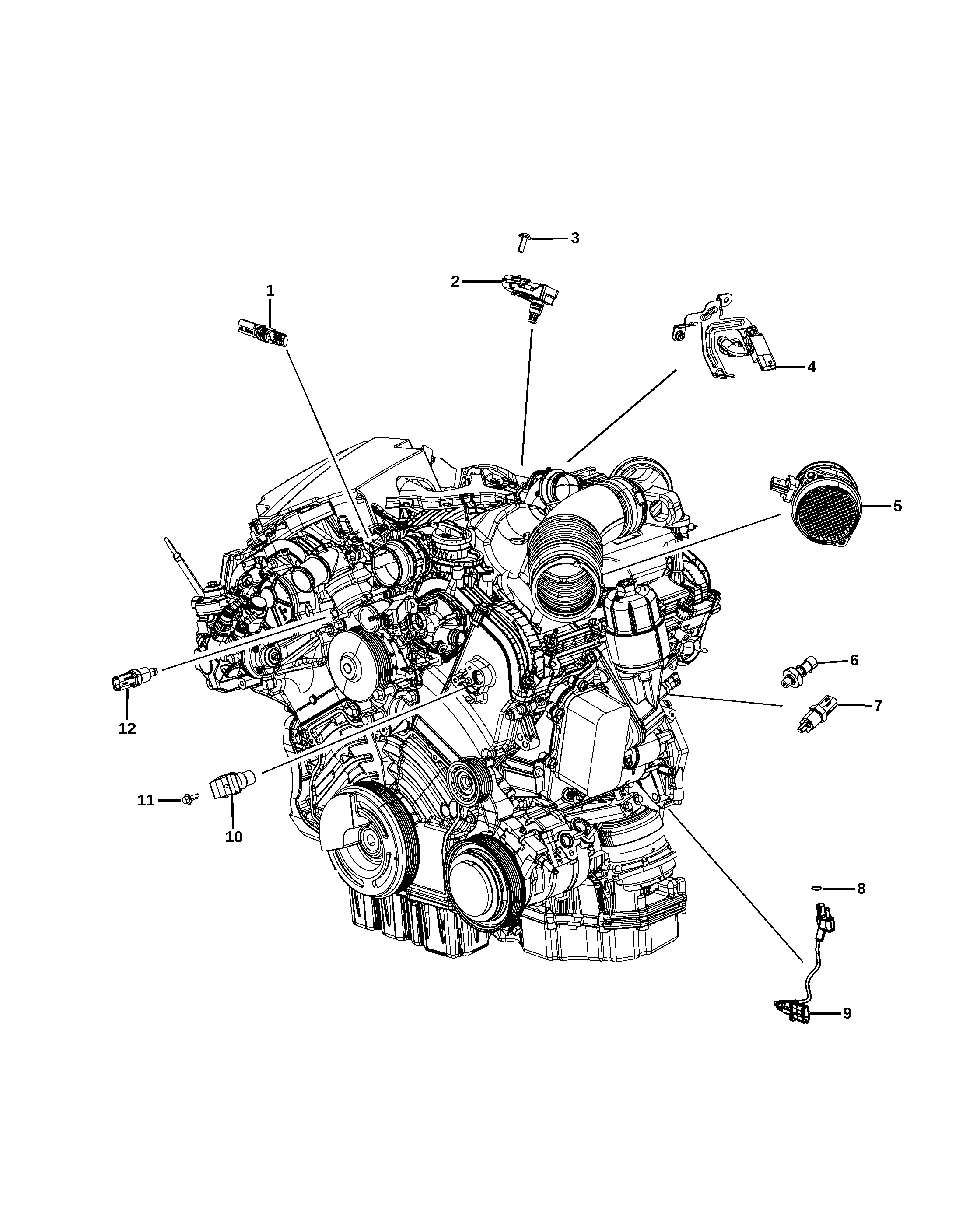 Engine Sensors diagram