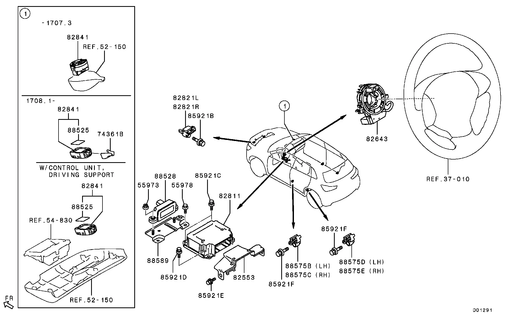 Airbag Sensors and Control Module diagram