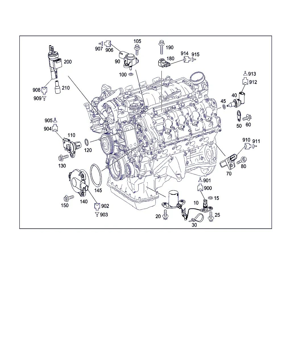 Engine Sensors and Switches diagram