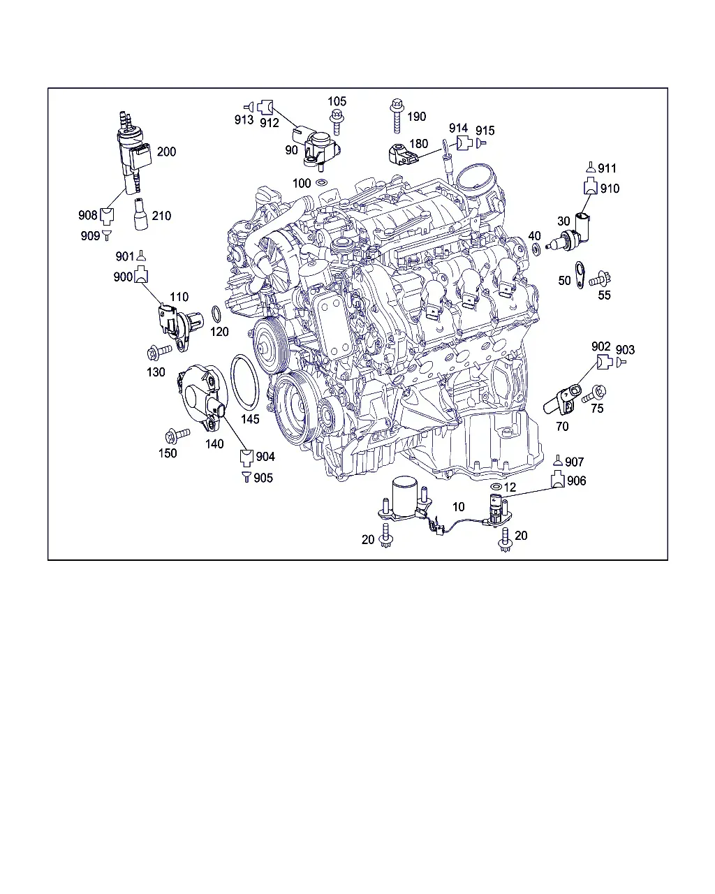 Engine Sensors and Switches diagram