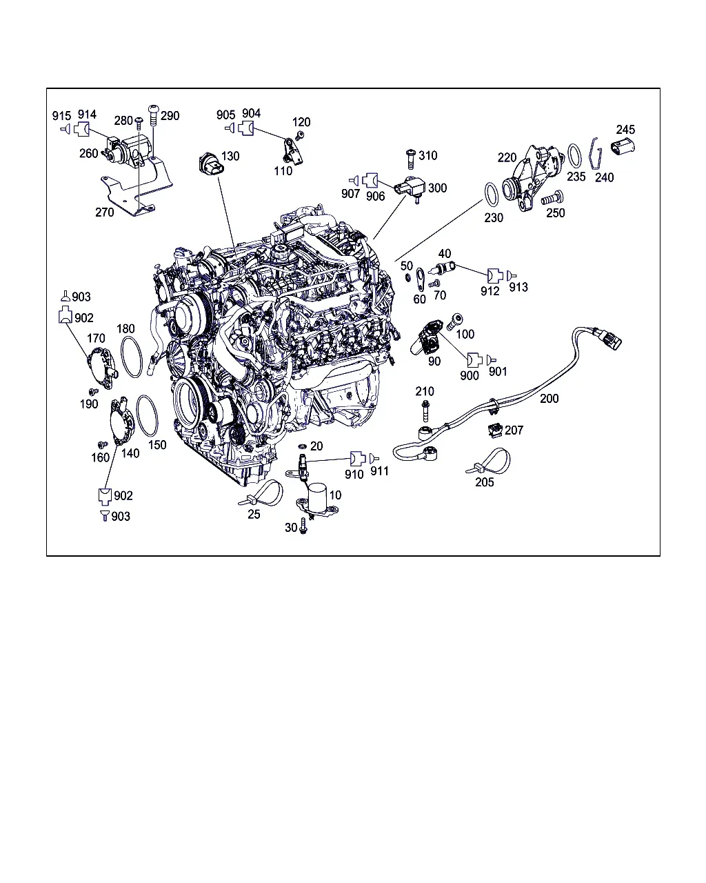 Engine Sensors and Switches diagram
