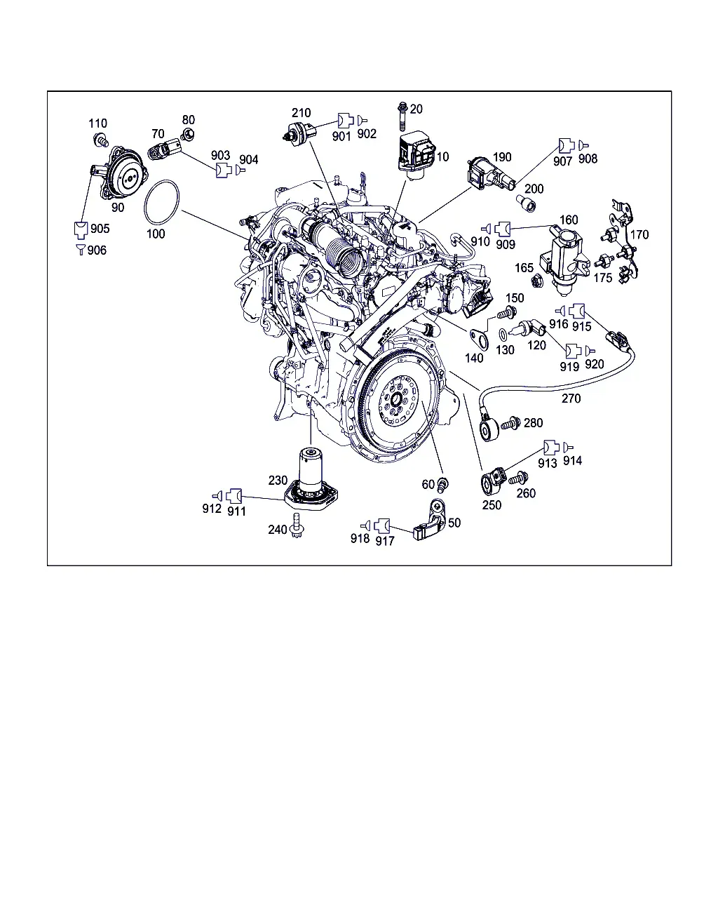 Engine sensors diagram