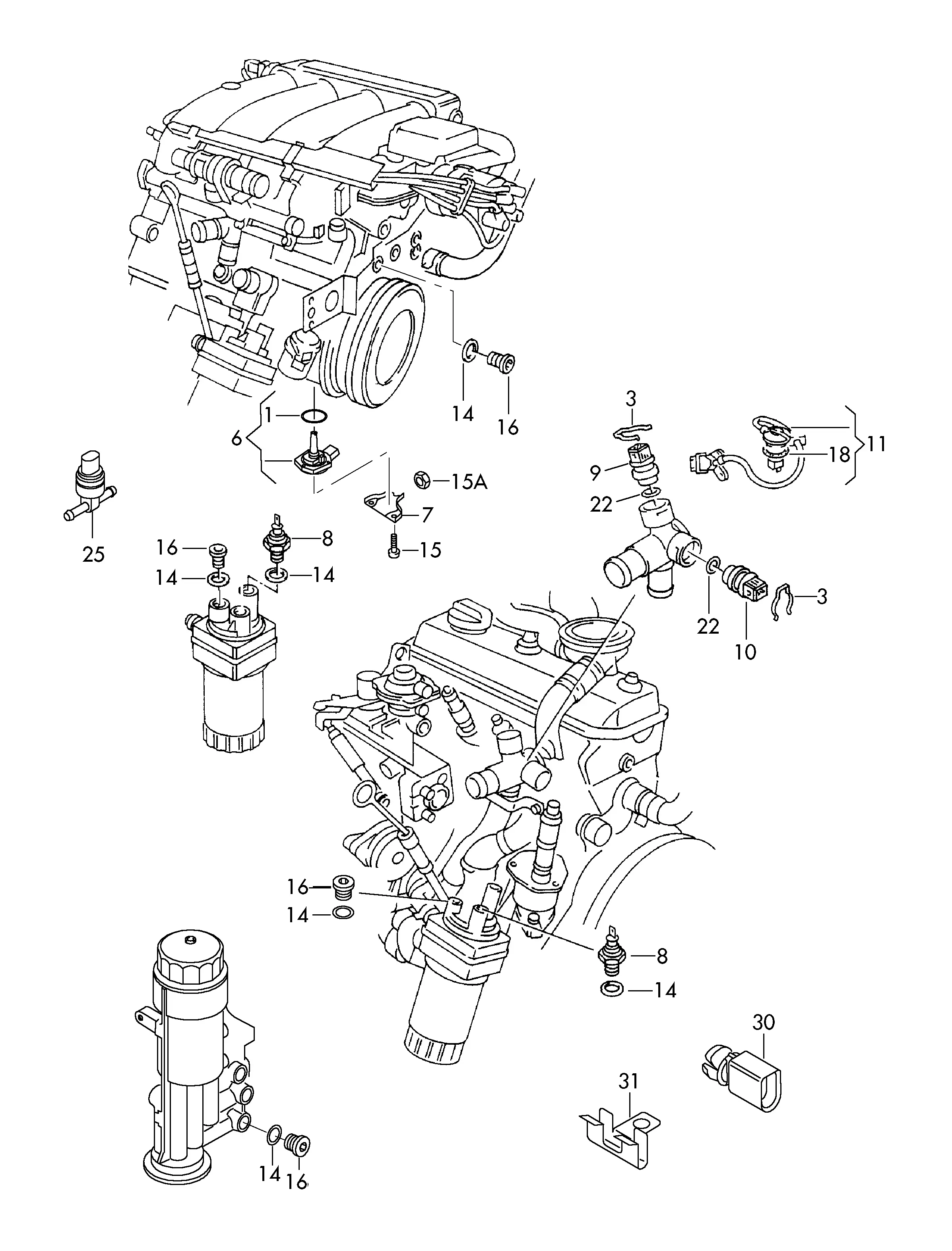 Engine sensors diagram