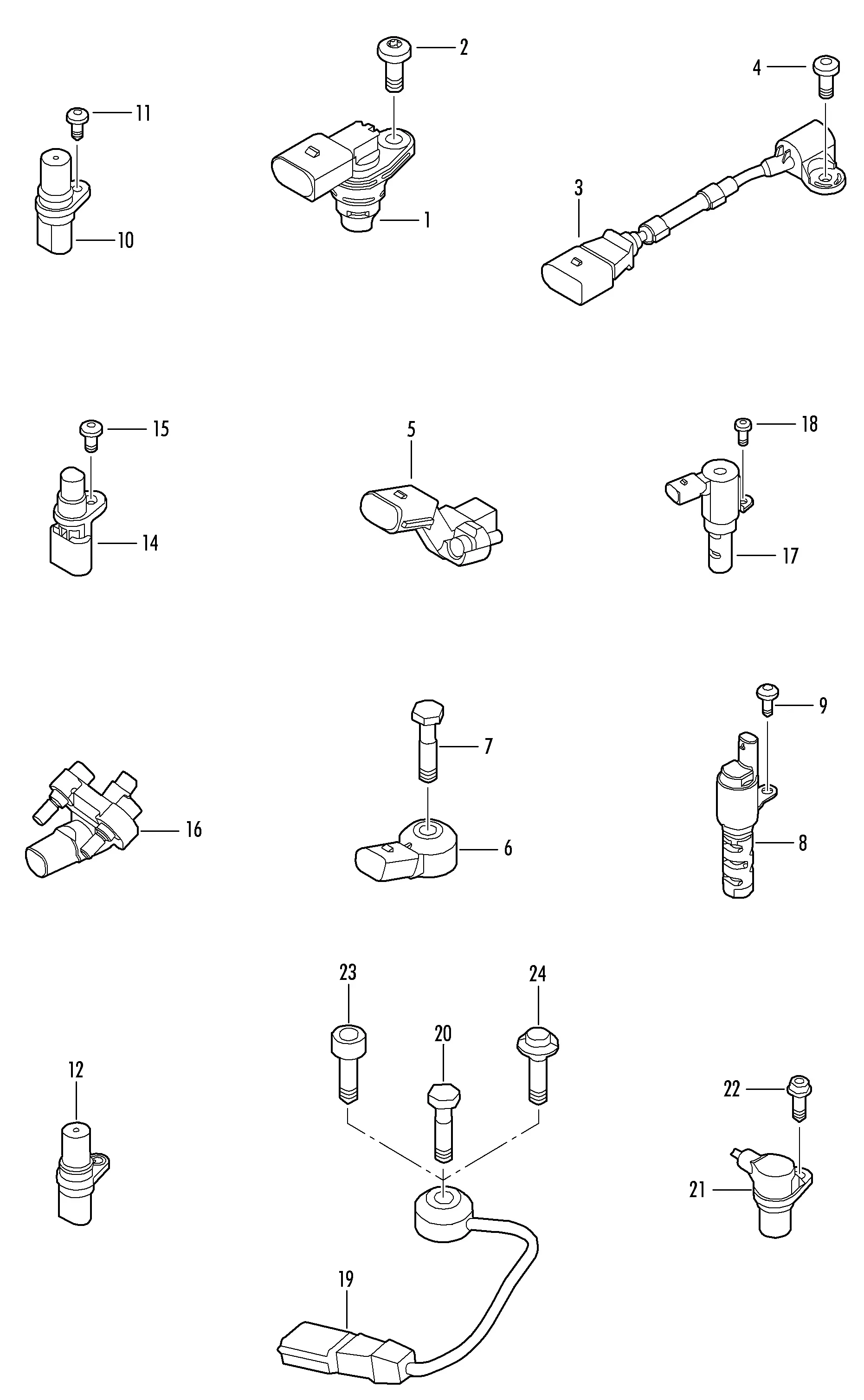 Pulse and Knock Sensors diagram