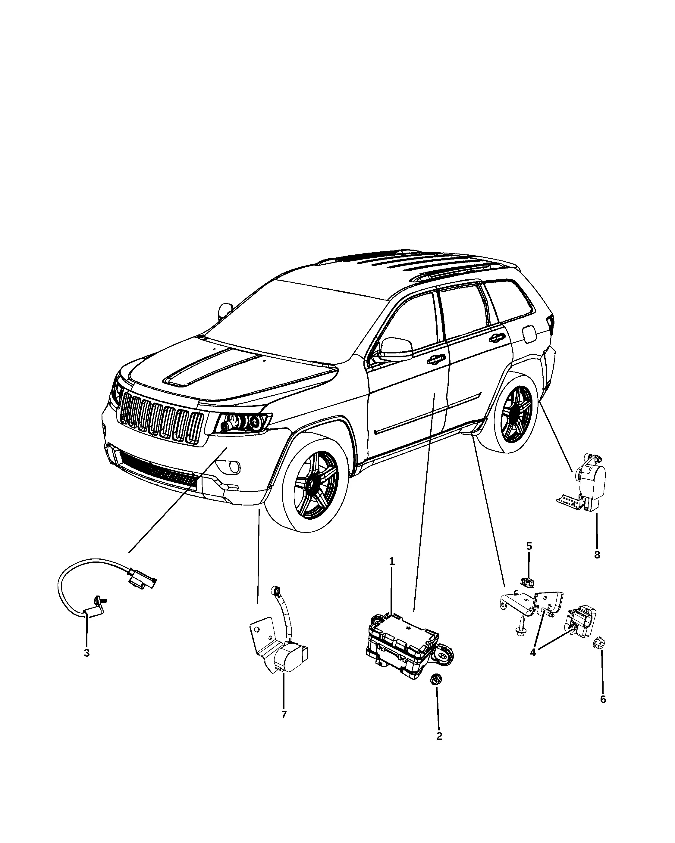 Suspension and Steering Sensors diagram