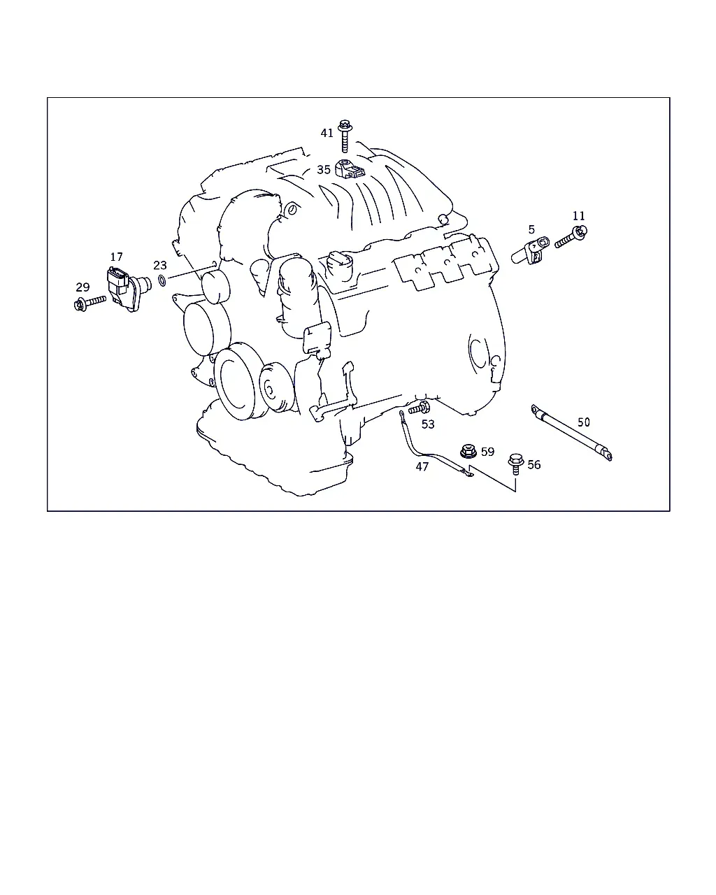 Position and knock sensors diagram
