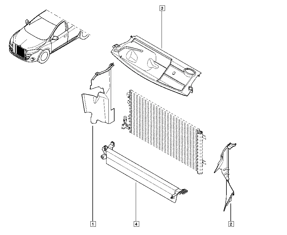 Radiator deflector diagram
