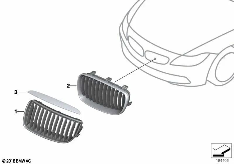 Radiator grille diagram