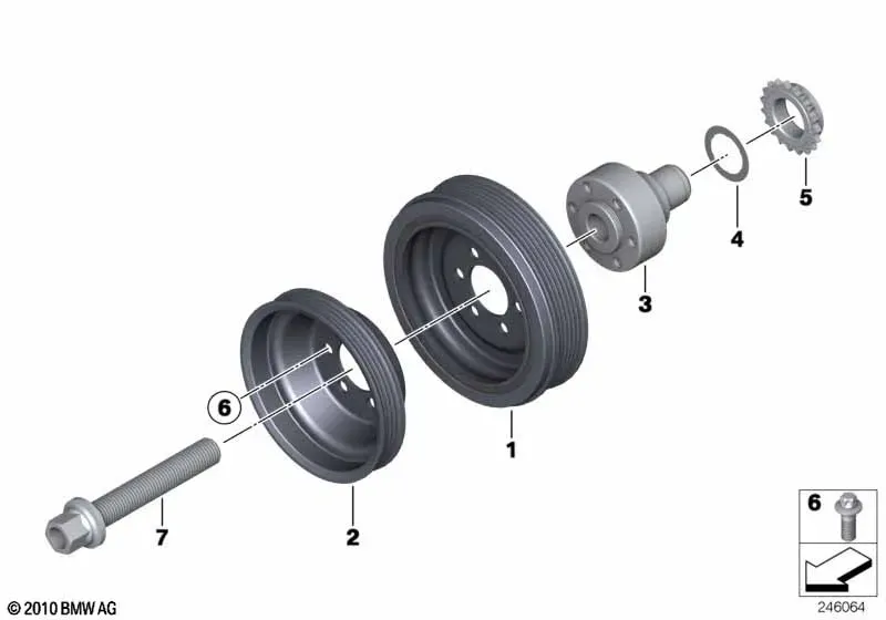 Crankshaft pulley diagram