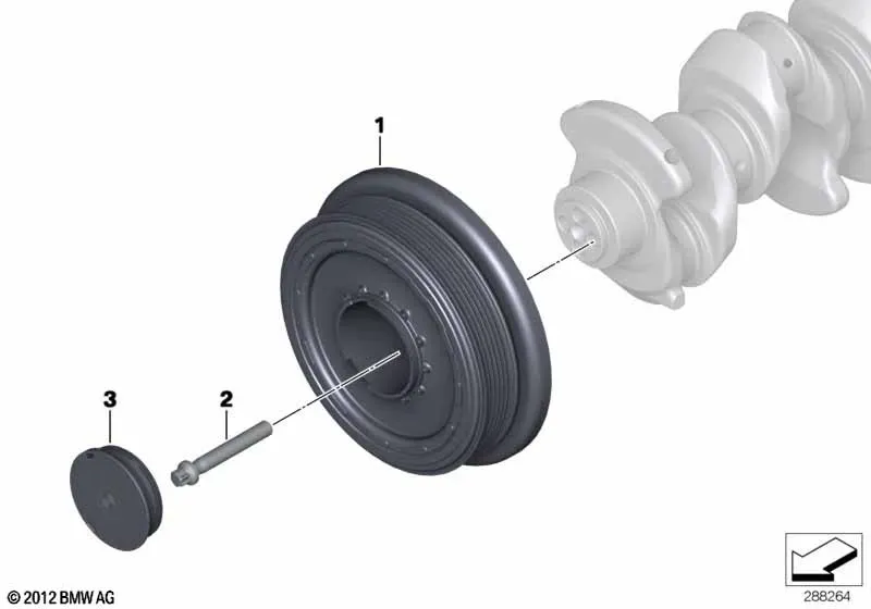 Crankshaft pulley diagram