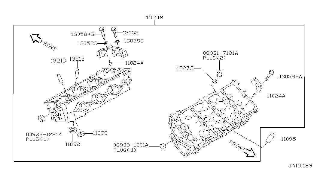 Схема «ГБЦ левая»