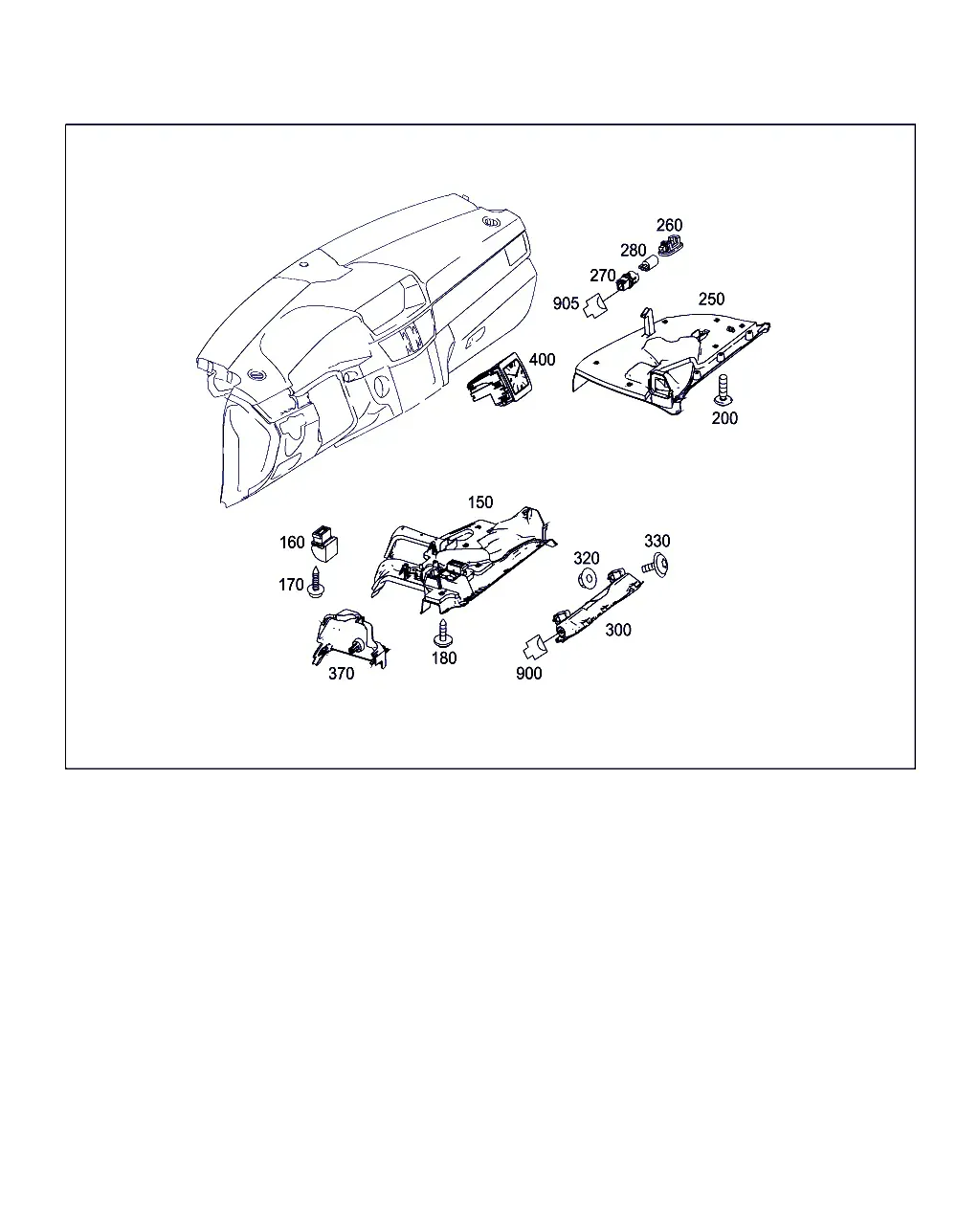 Dashboard trim diagram