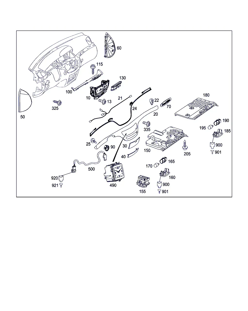 Dashboard Trim Parts diagram