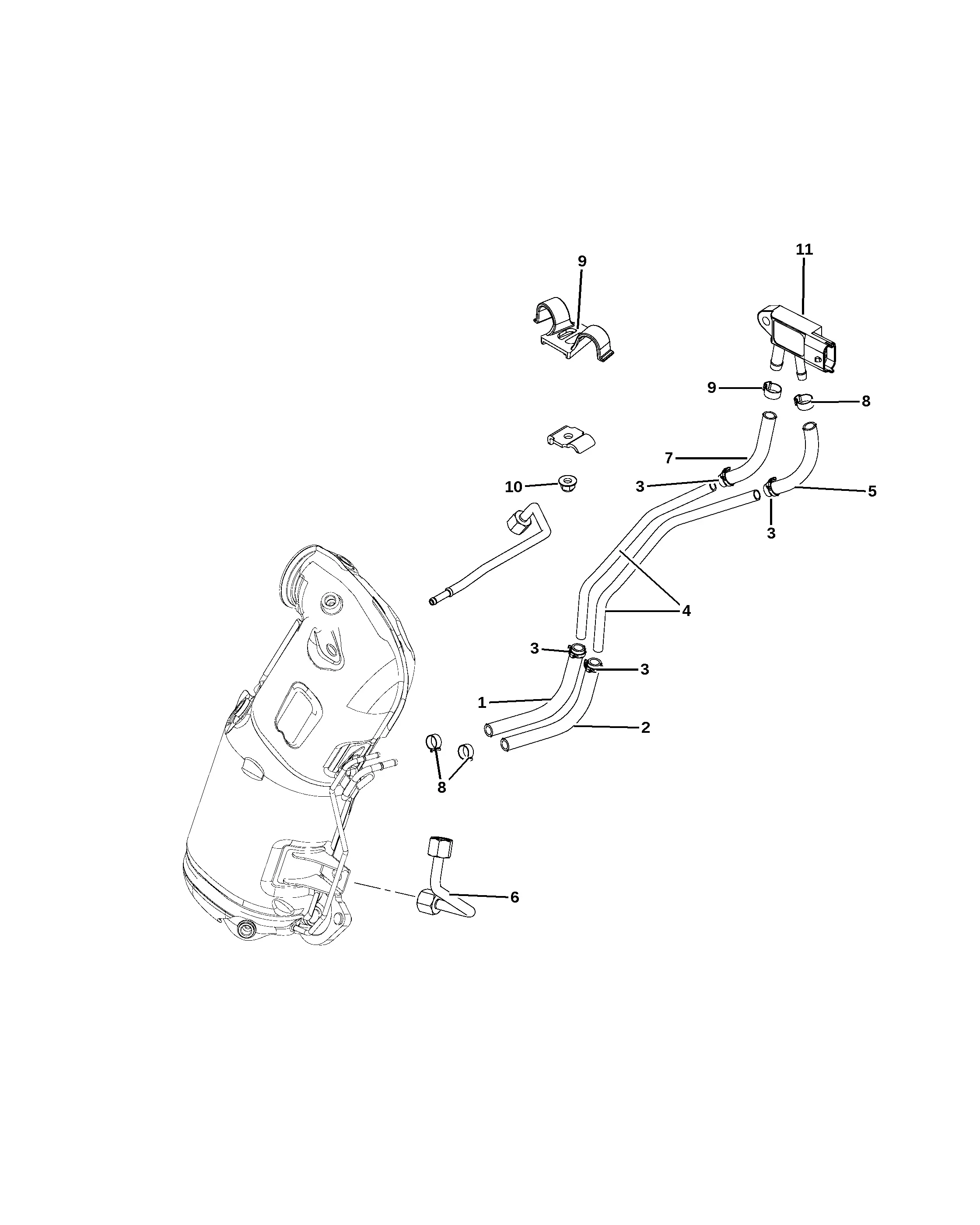 Схема «Differential exhaust pressure system»