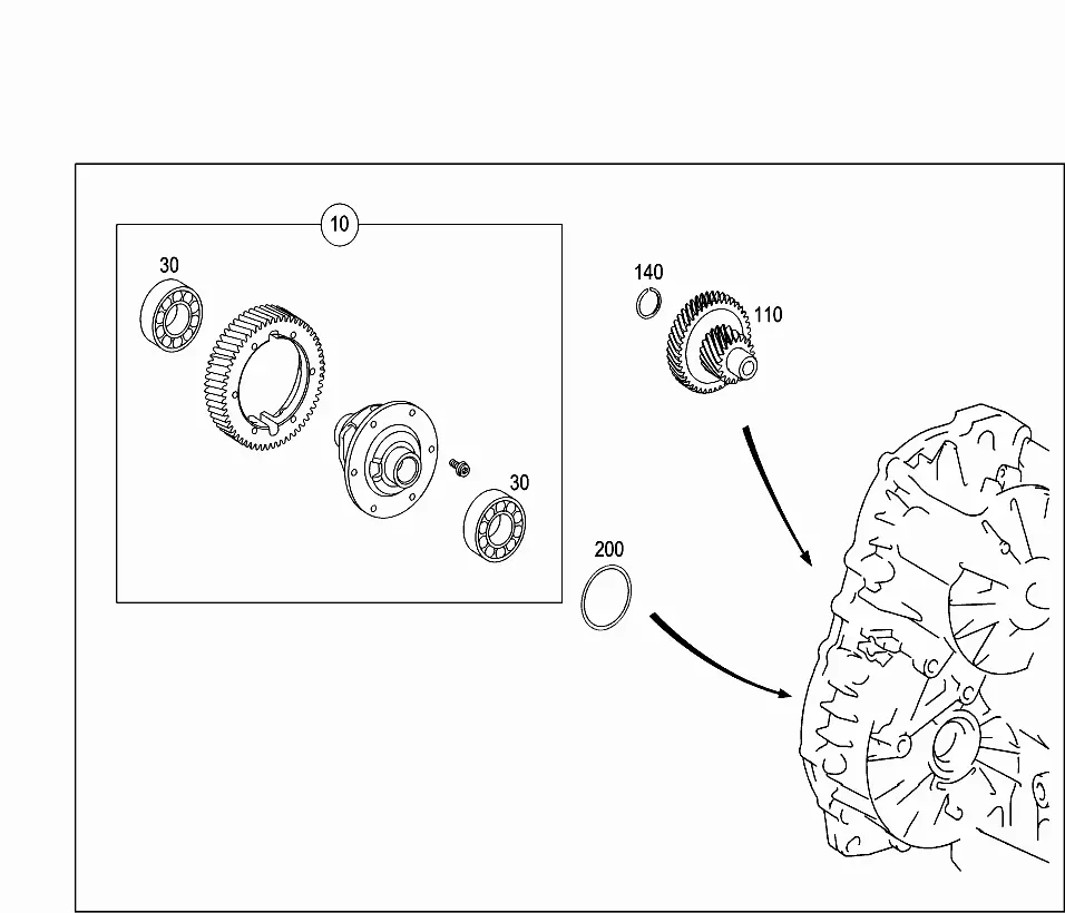 Transfer case diagram