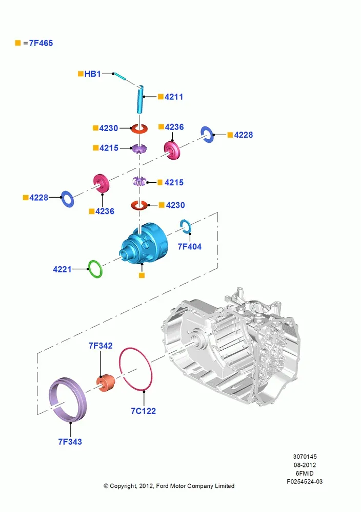 Automatic Transmission Differential diagram