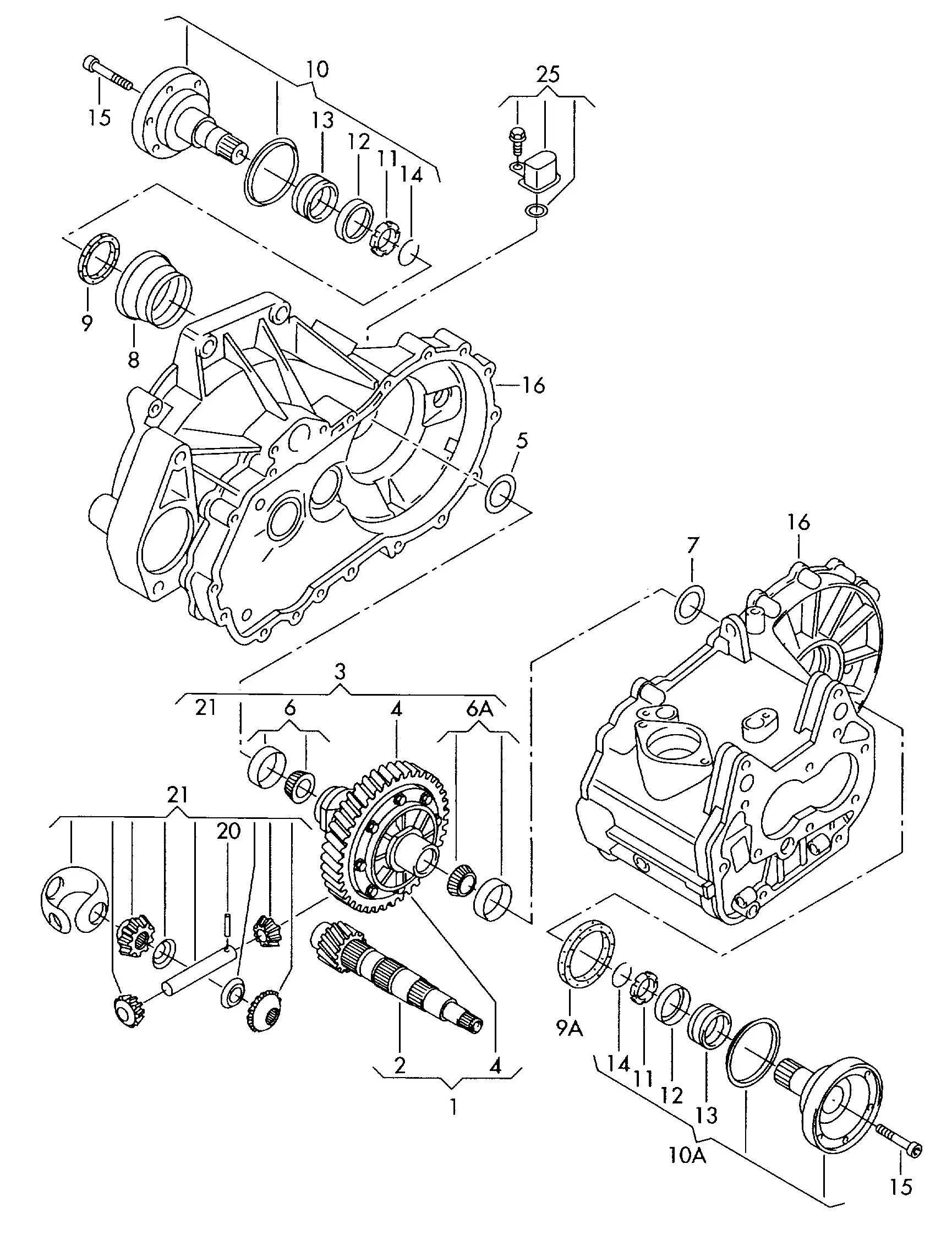 Front Axle Differential diagram