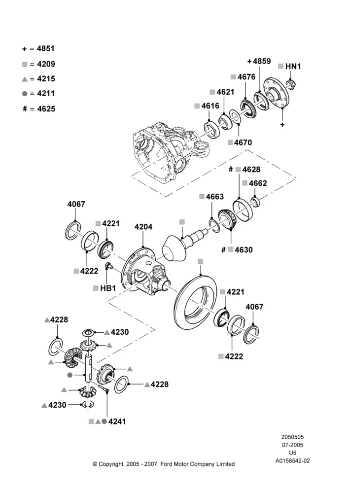 Rear Axle Differential diagram