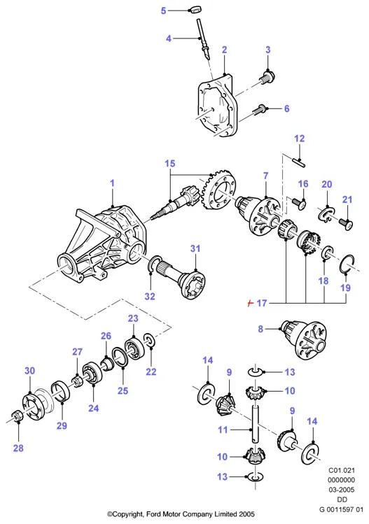 Rear Axle Differential diagram