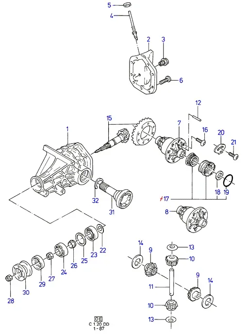 Rear Axle Differential diagram