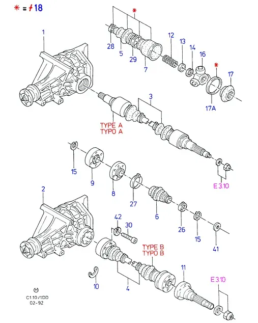 Rear Axle Differential and Driveshaft diagram