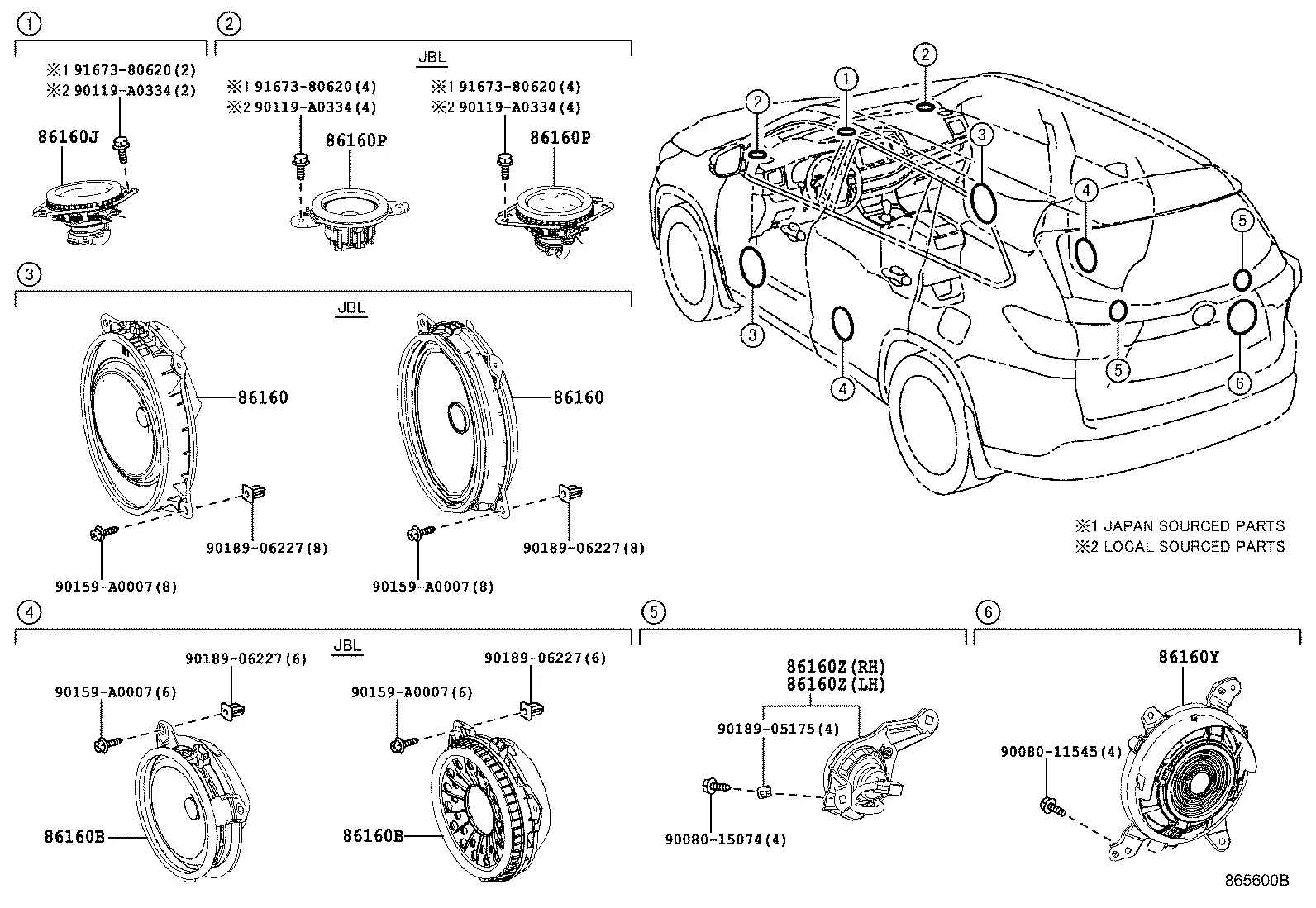 Audio speakers diagram