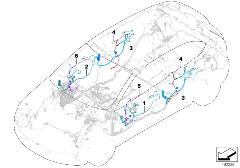 Door wiring harness diagram