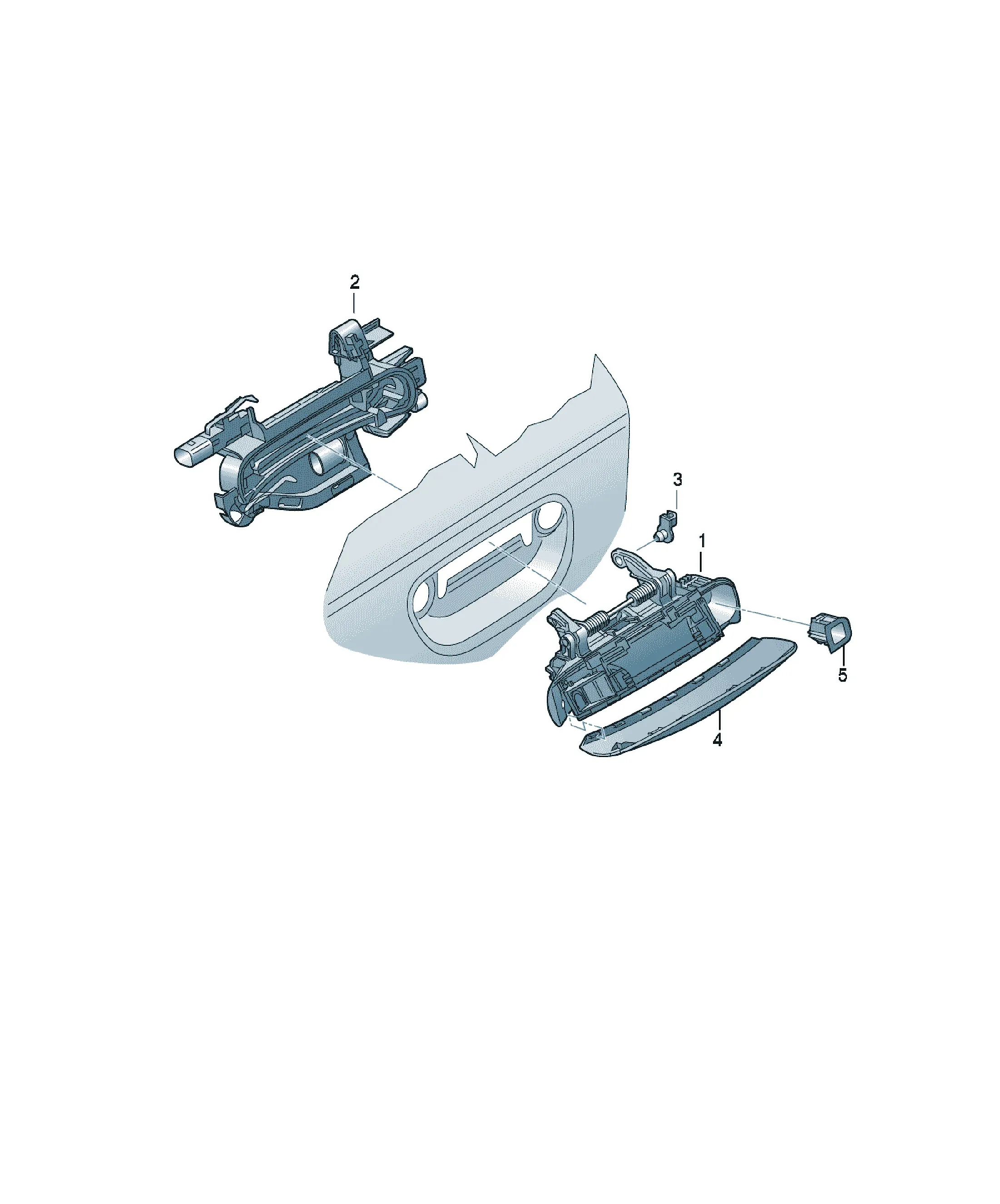 Exterior door handle diagram