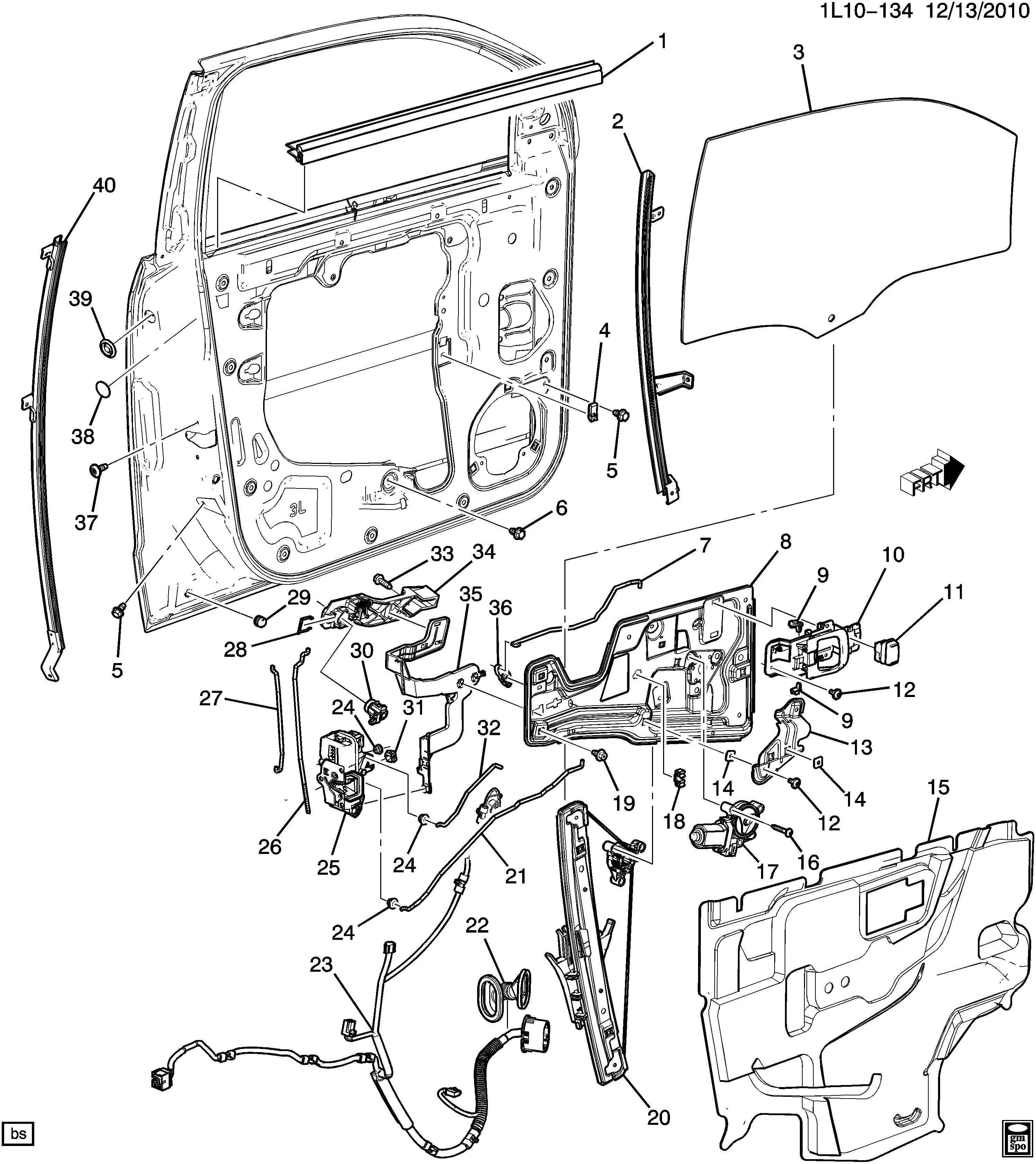 Front door hardware diagram