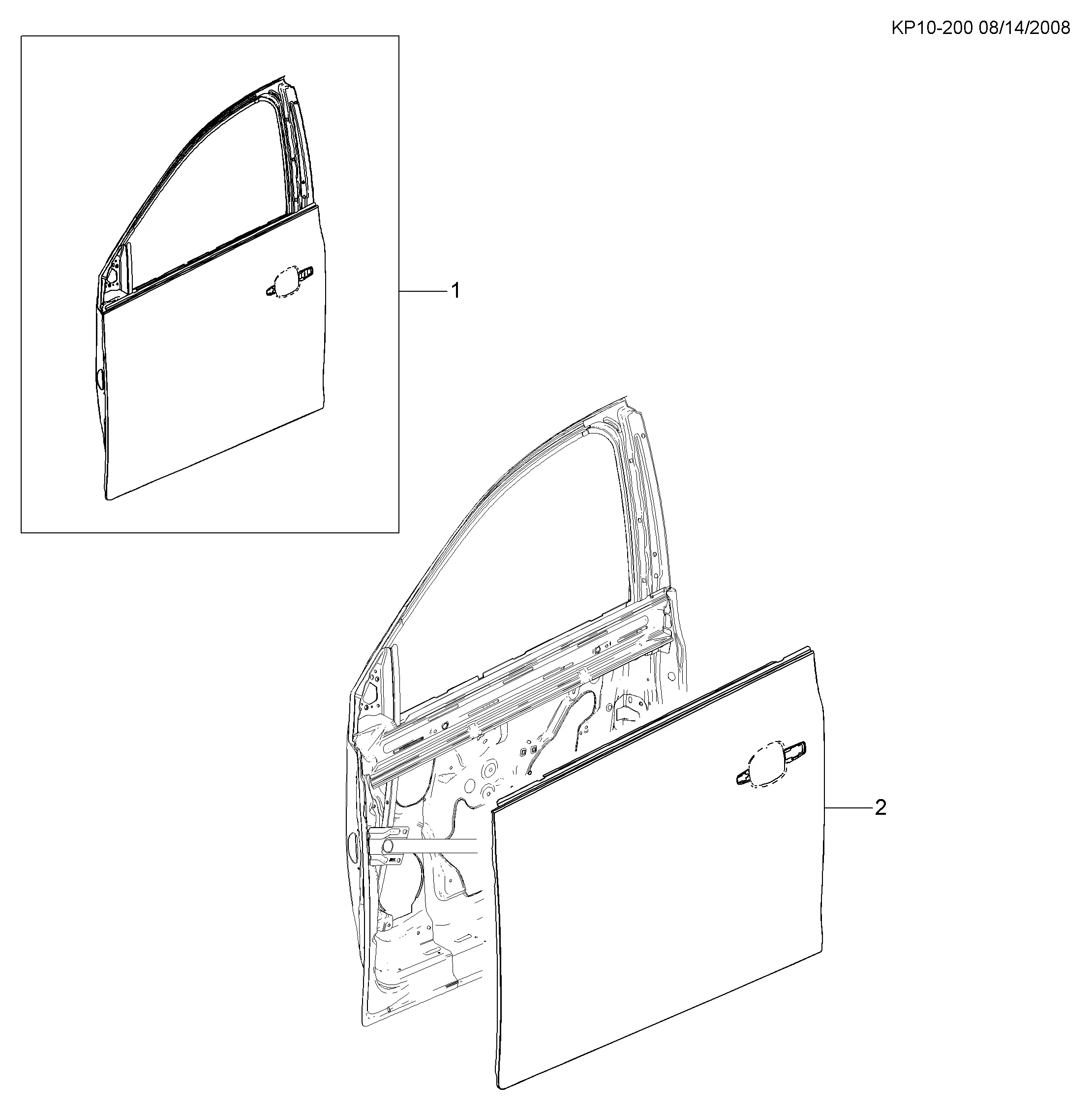 Front door panel diagram