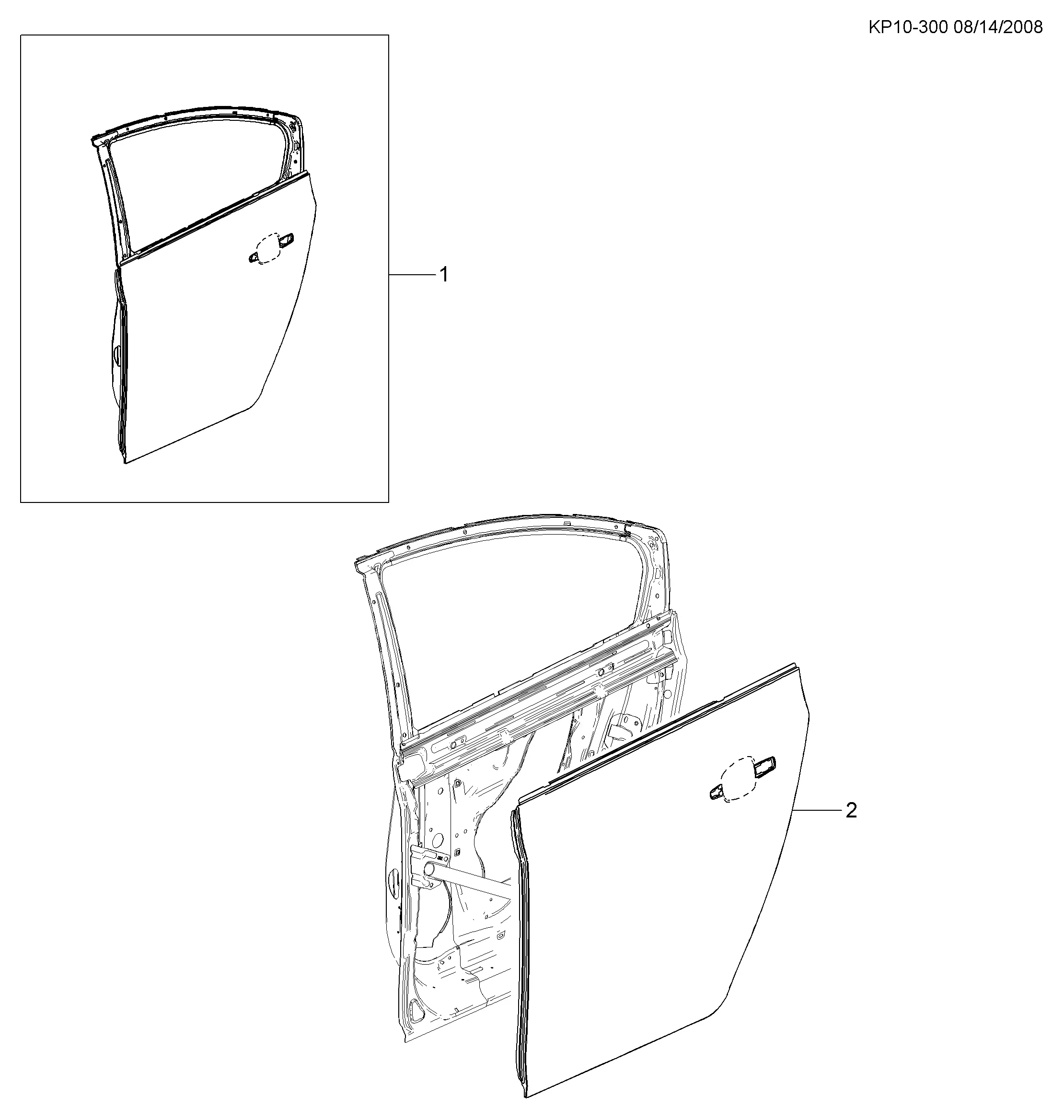 Rear door panel diagram