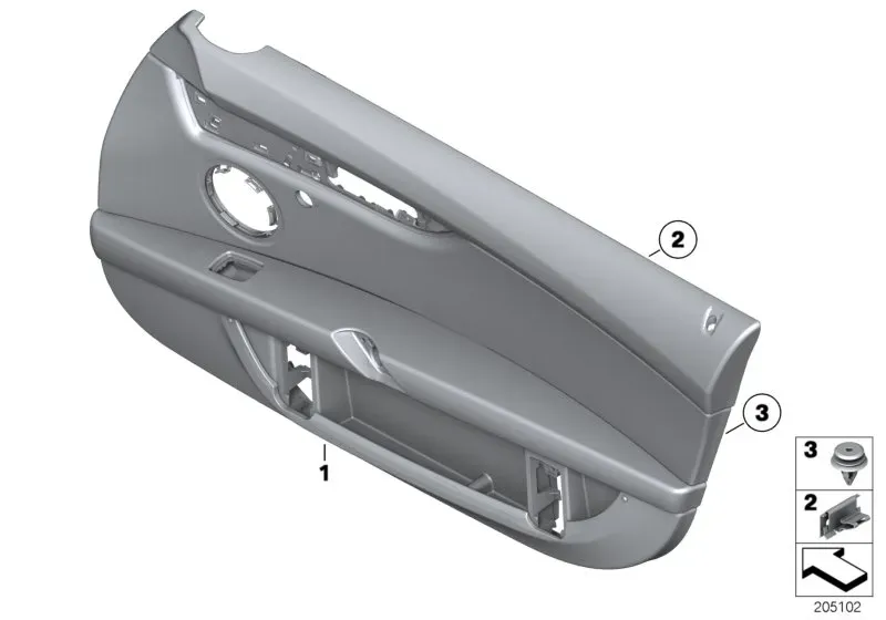 Door trim panel diagram