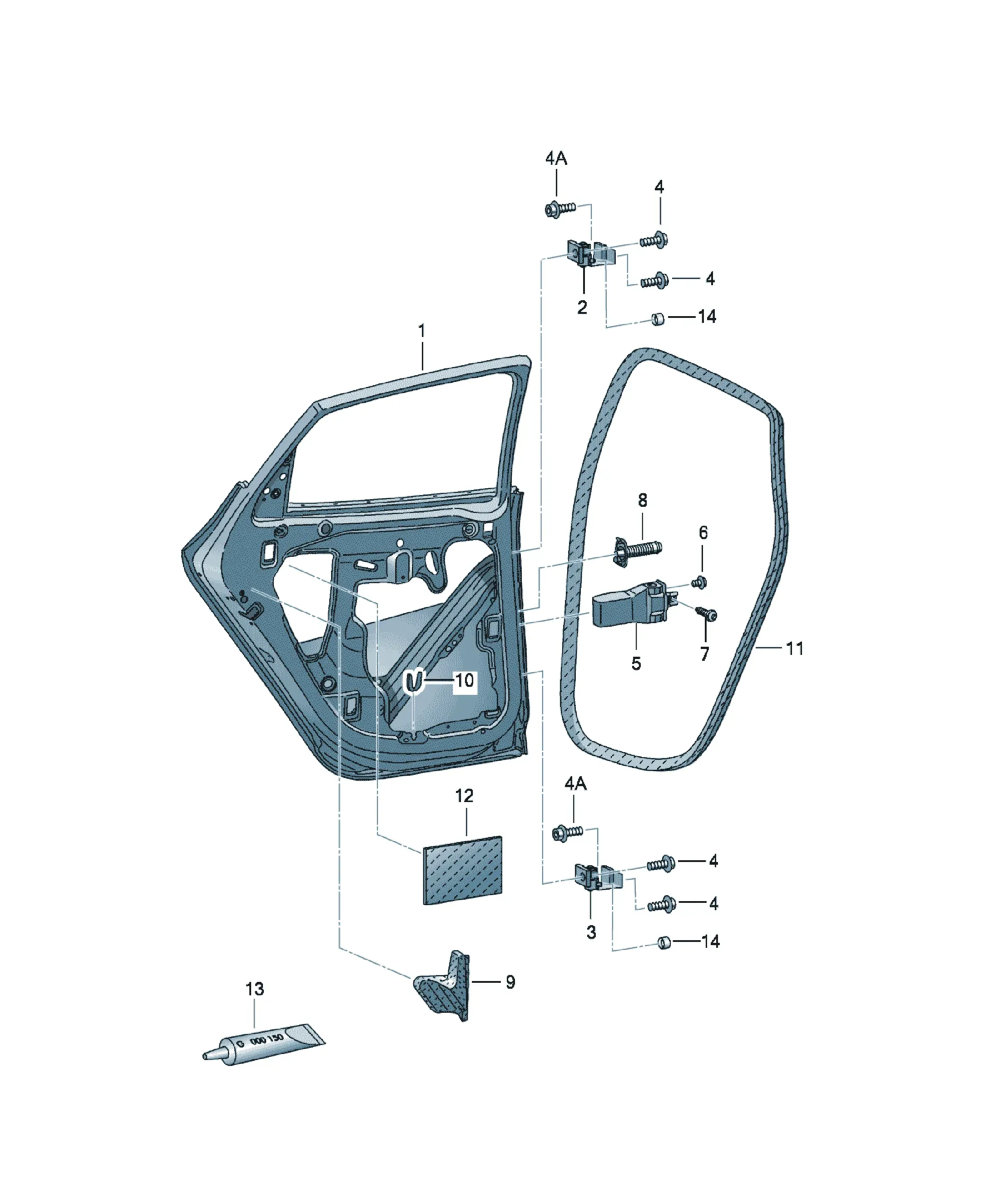 Rear door diagram